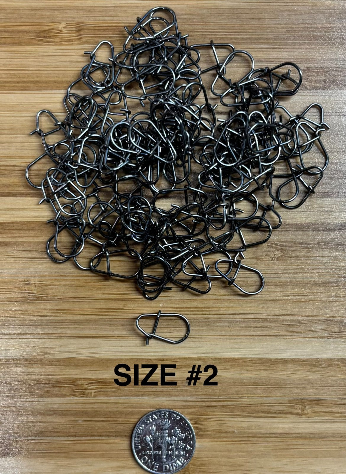 Stainless Steel Fishing Snaps 100 Pack - Heavy-Duty Tackle Clips for Anglers