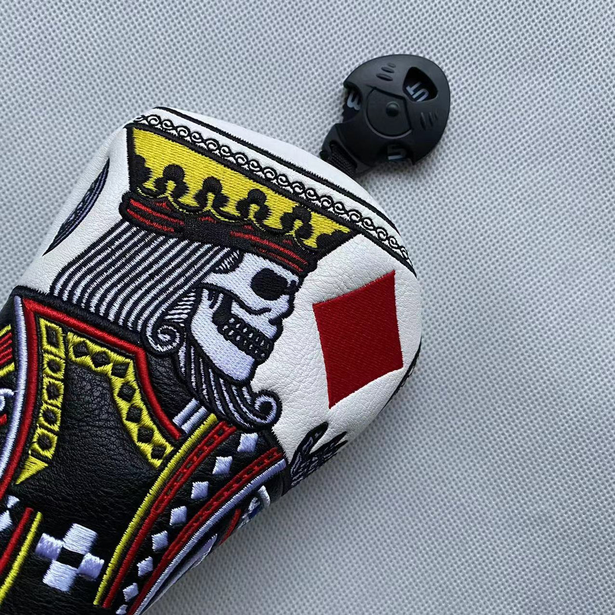 Golf Head Cover Set Skull Design Premium Synthetic Leather Driver Fairway Hybrid
