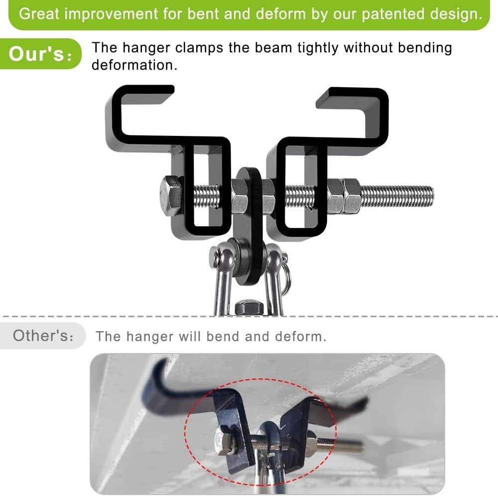 Heavy Duty Steel I Beam Clamp for Punching Bag Hanger - Up to 700 lbs
