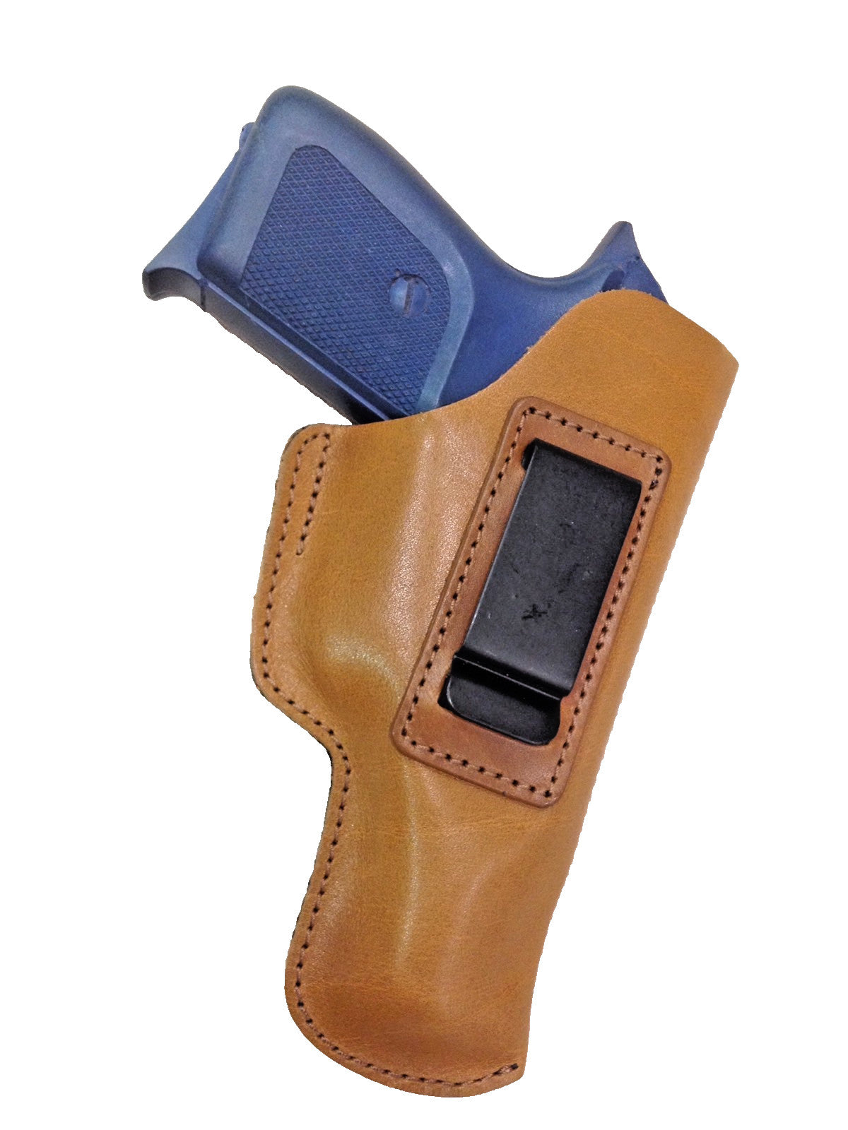 Leather Inside Waist Holster for SIG P230 P232 Bersa Thunder 380 Walther PPK - Ambidextrous Brown