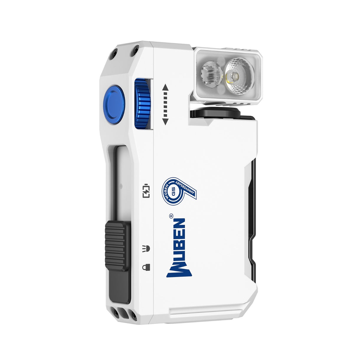 Rechargeable EDC Flashlight with RGB Light and 400 Lumens