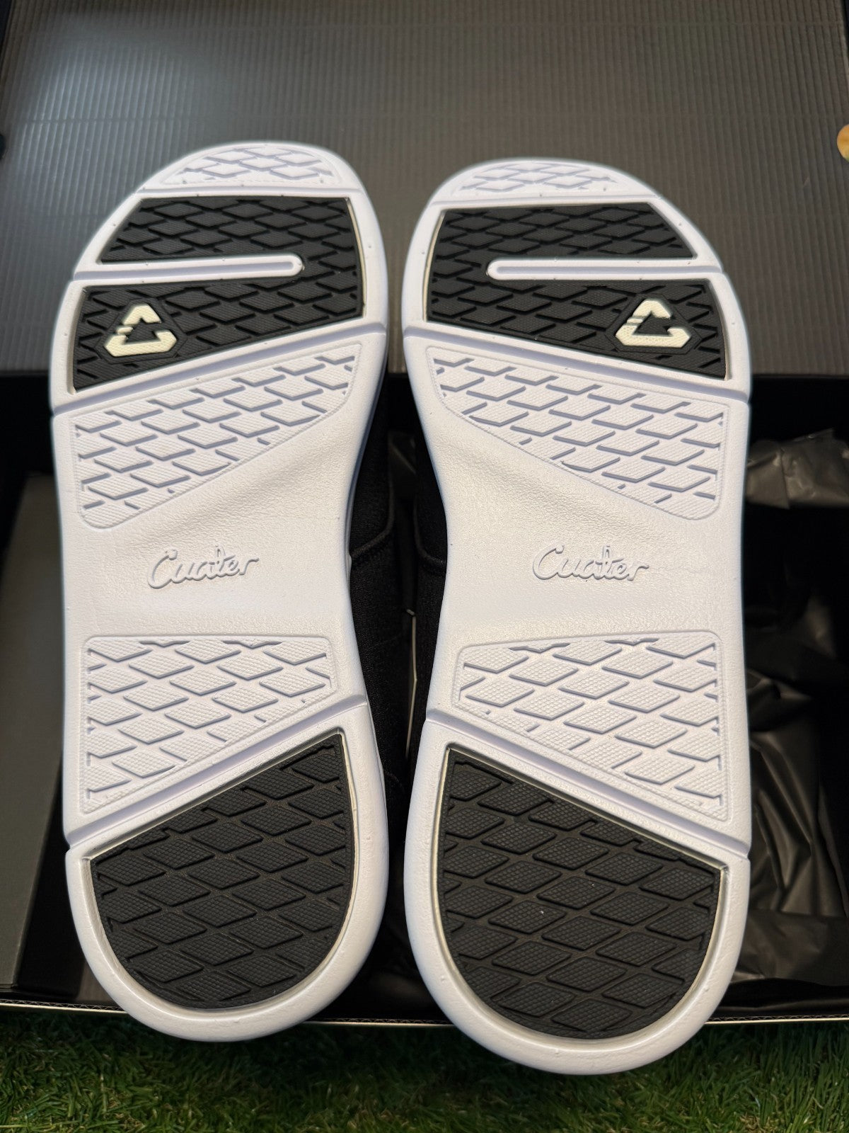 Golf Shoes - Woven Design, Black, Men's US Sizes 9 & 9.5