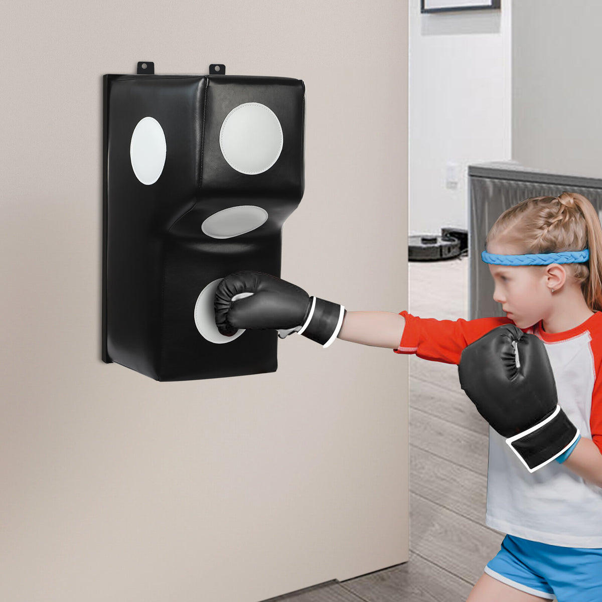 Wall Mount Punching Bag for Boxing Training, Uppercut & Hooks, 40x30cm