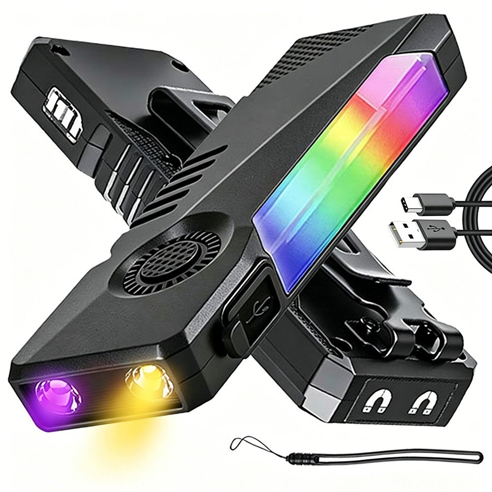 Rechargeable Pocket LED Flashlight with Magnetic Clip & Multiple Modes
