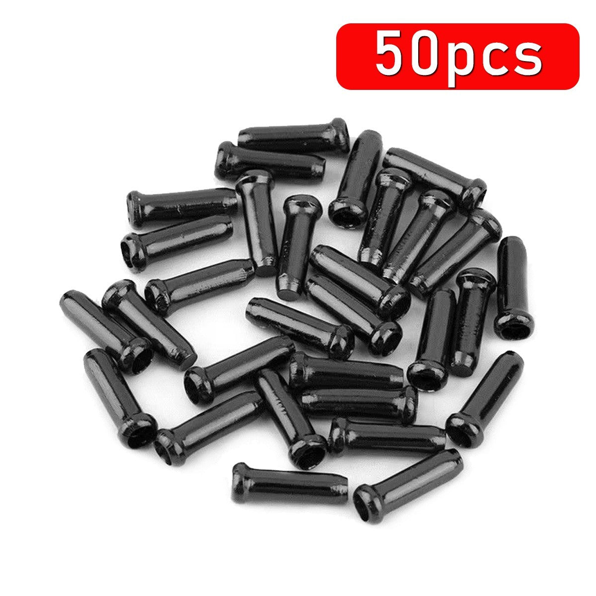 50pcs Aluminum Bicycle Cable End Caps for Brake & Shift Cables - Multi-Color