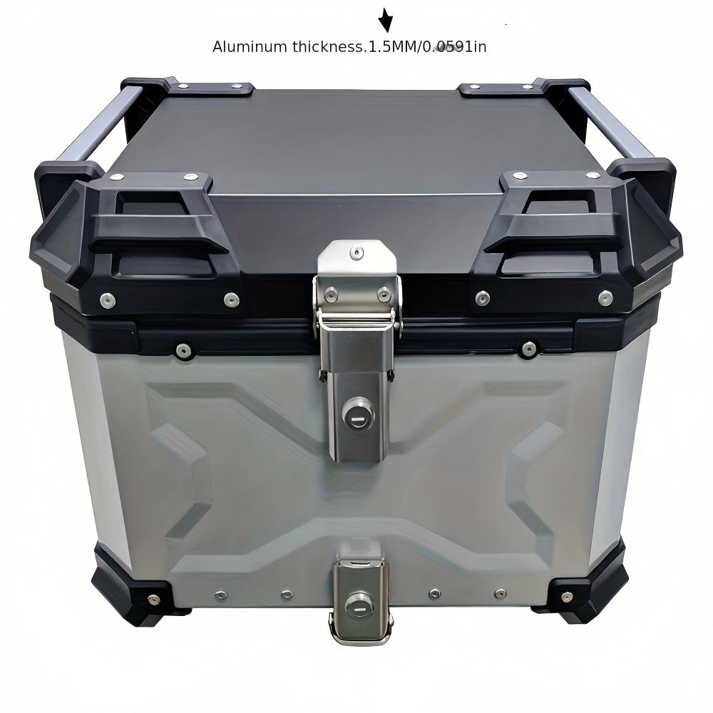 45L Aluminum Motorcycle Top Case Hard Luggage Box Waterproof Dustproof
