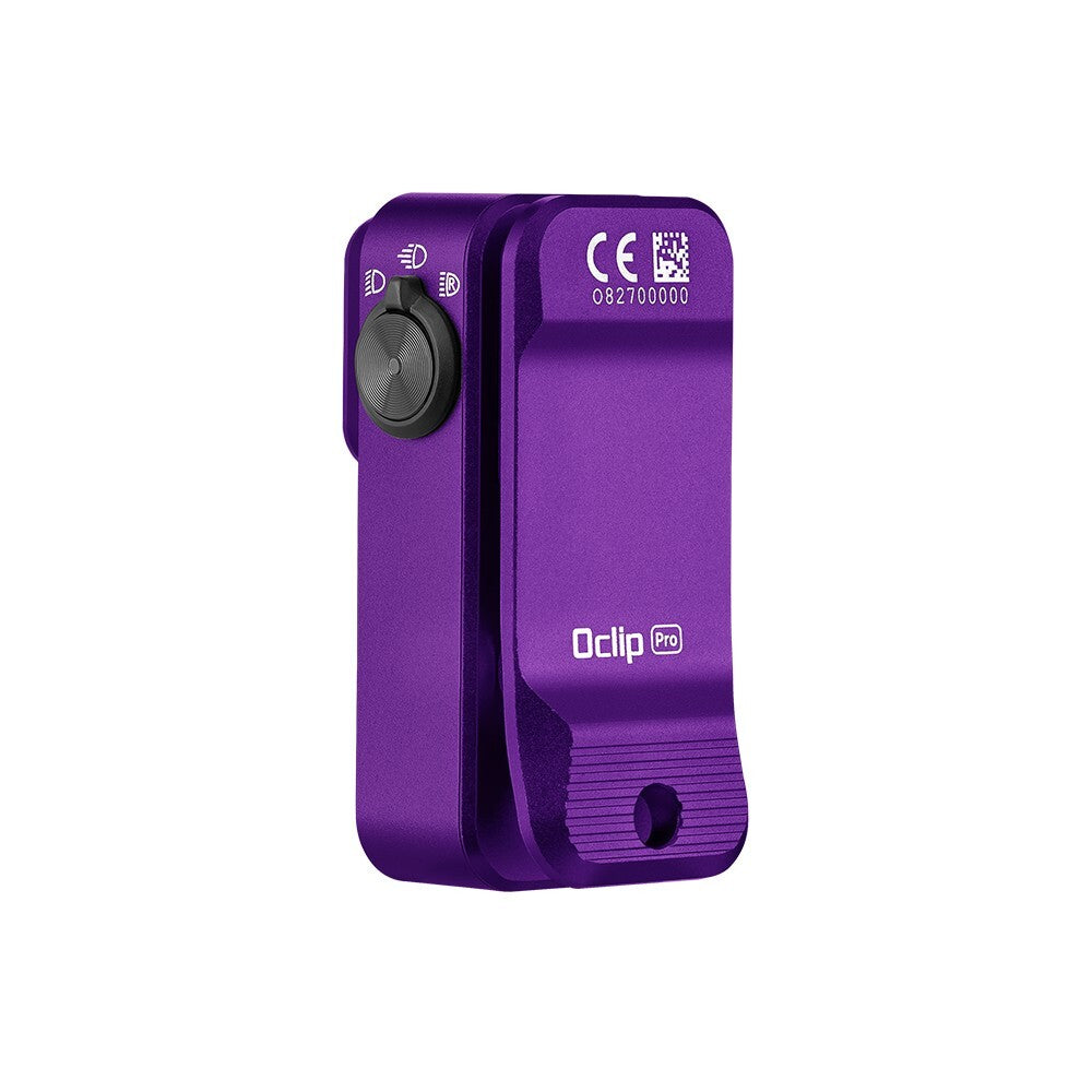 Olight Clip Pro Purple Clip-On Flashlight with Floodlight and Red Light - 500 Lumens