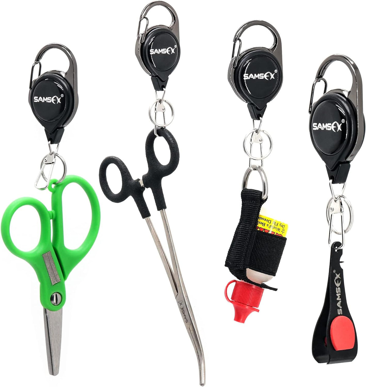 Fly Fishing Zinger Retractor with Carabiner - Saltwater and Freshwater Gear