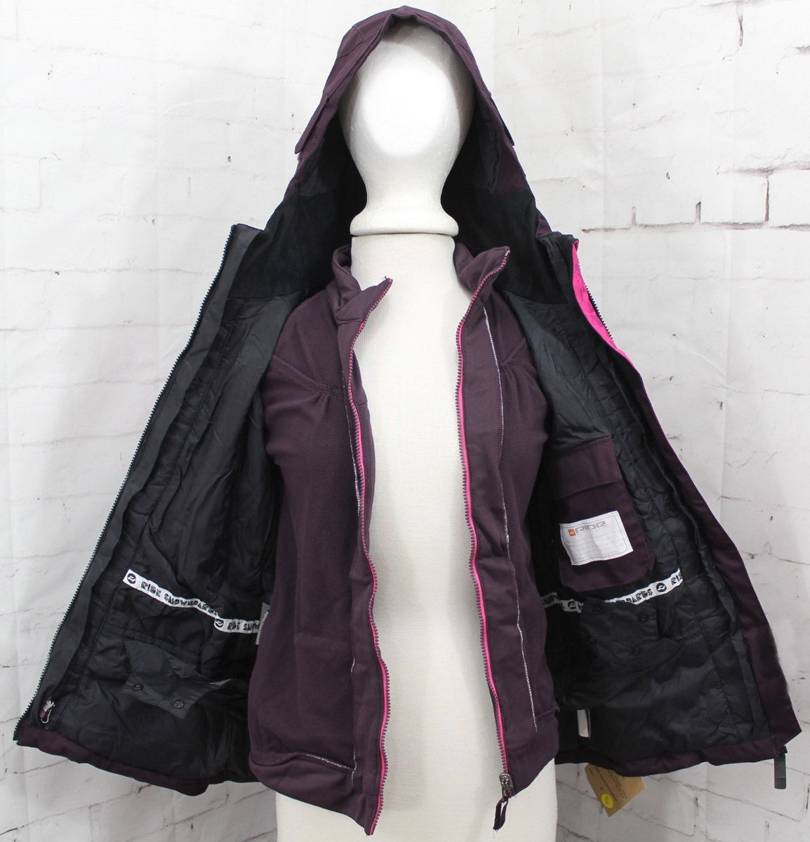 Girls 3-in-1 Snow Jacket with Fleece Inner Layer - Vamp Purple Youth Medium