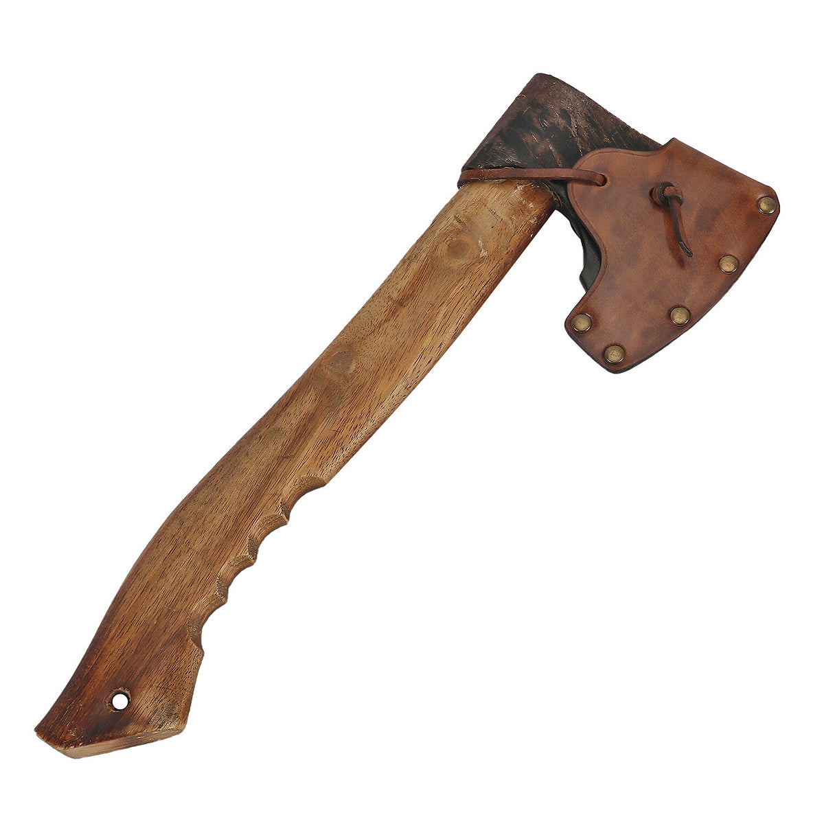 Leather Camping Axe Sheath with Lanyard - Fits Single Bit Hatchet