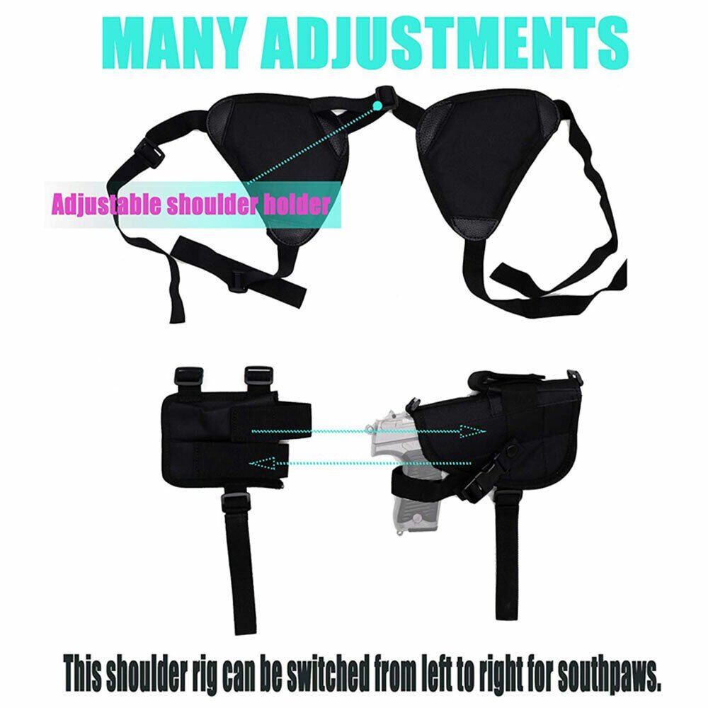 Tactical Shoulder Gun Holster for Pistol - Adjustable Nylon Concealed Carry