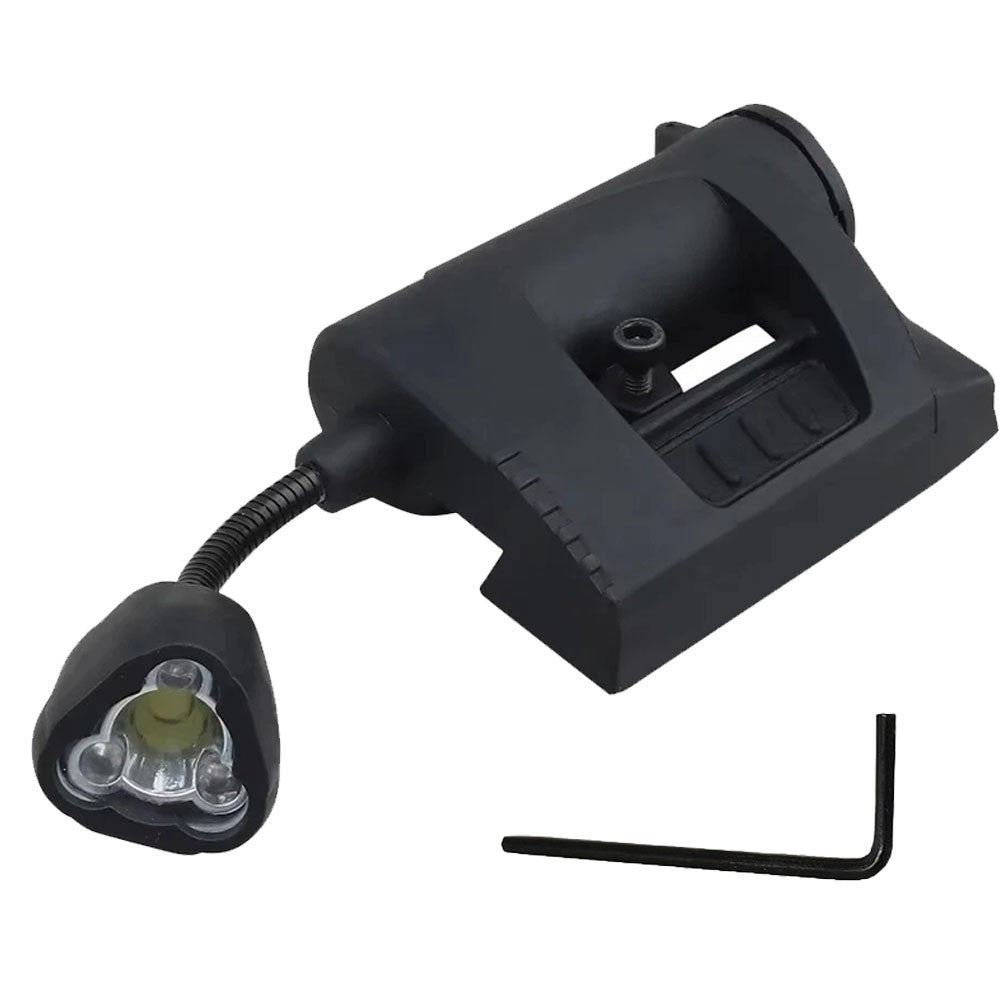 Tactical Helmet Flashlight with IR Signal Light & Rail Mount - Multi-Color