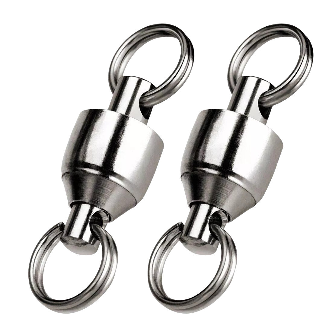 Heavy Duty Ball Bearing Fishing Swivels - Stainless Steel Rings for Saltwater & Freshwater