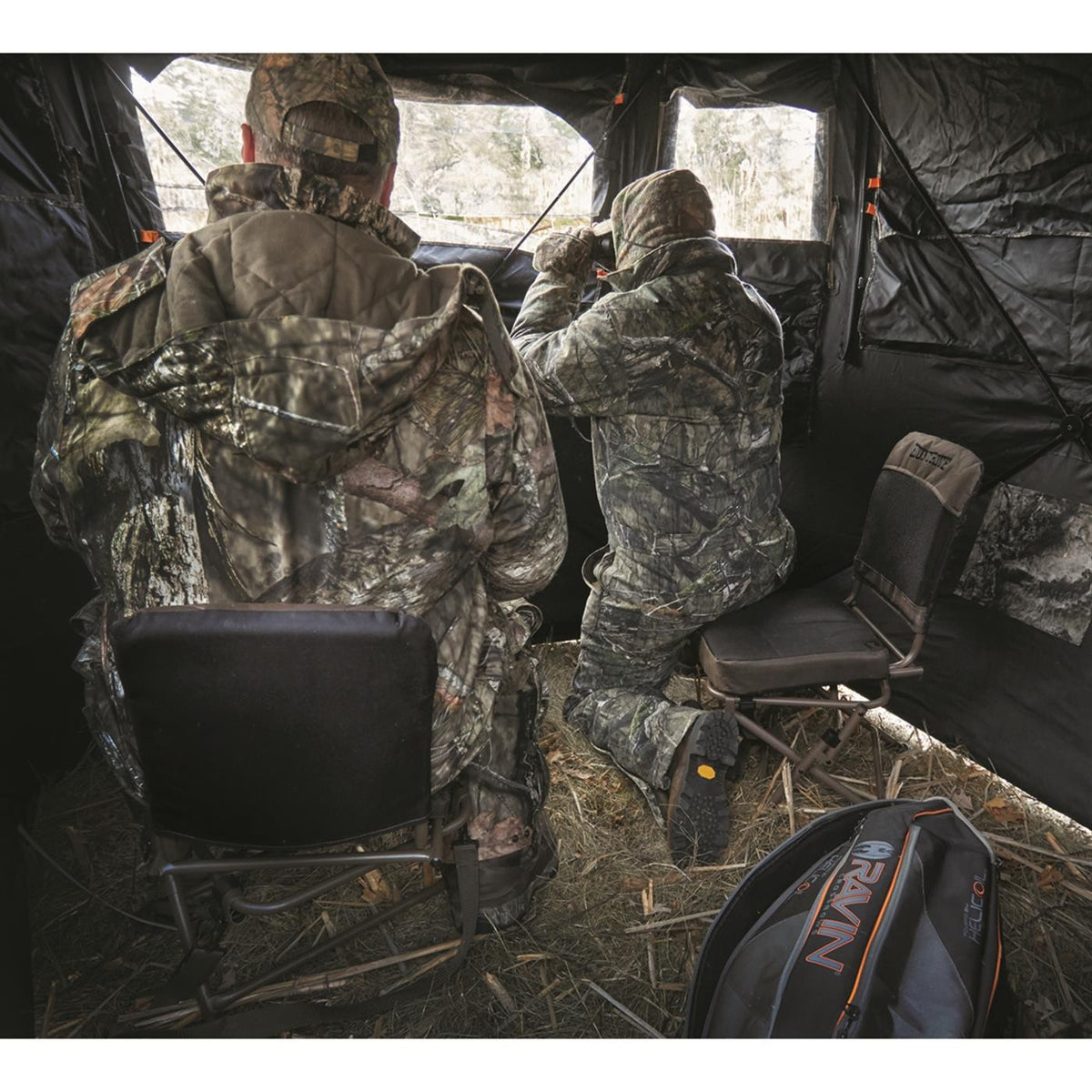 Swivel Hunting Chair - Silent 360 Degree Support for Outdoors, Brown