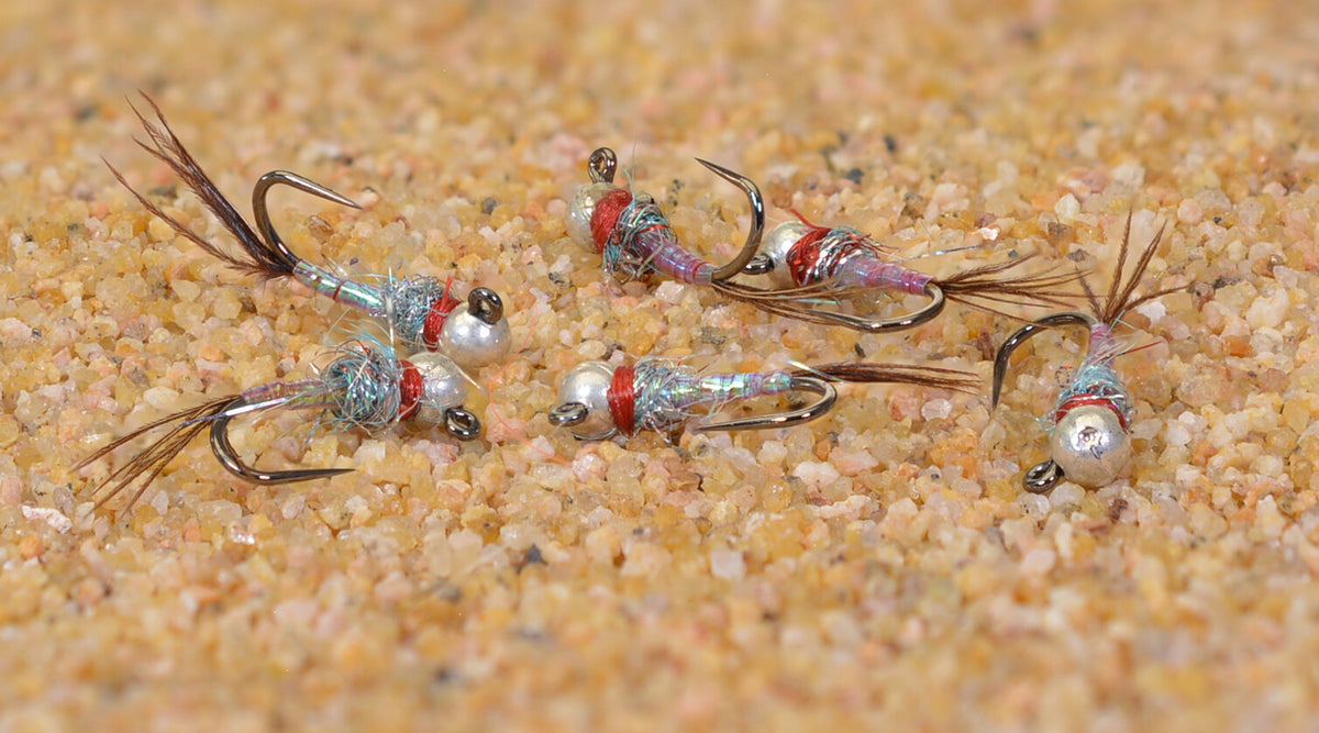Rainbow Warrior Tungsten Jig Head Flies for Fly Fishing - Assorted Sizes