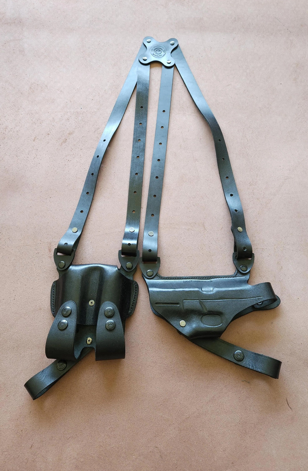Left Hand Leather Shoulder Holster for Beretta F92 - Miami Vice Style