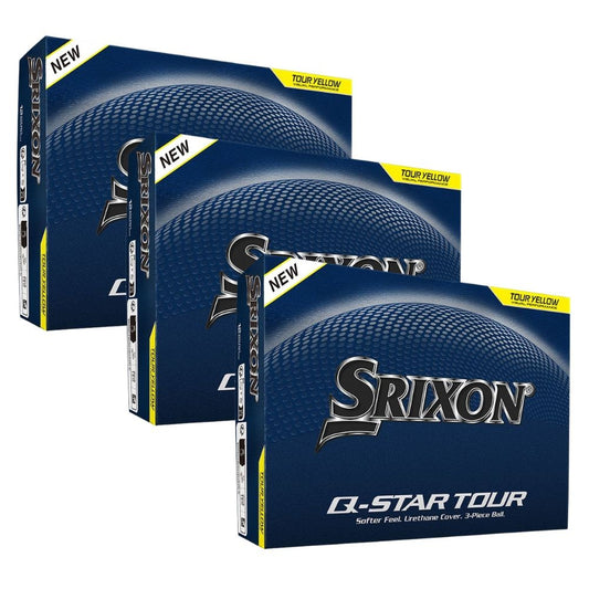 Srixon 2026 Q-Star Tour Yellow Golf Balls - 3 Dozen Tour Performance