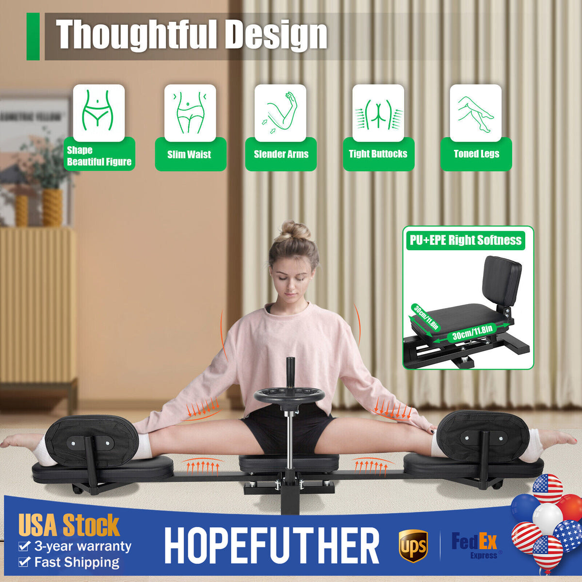 Leg Stretcher Machine for Flexibility & Fitness - 180° Range