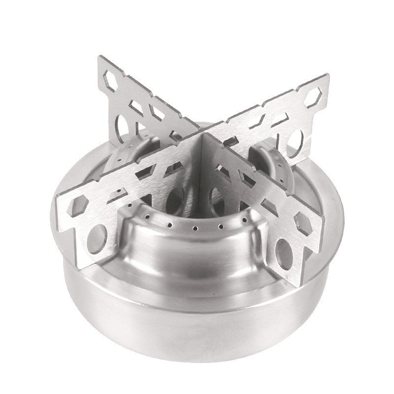 Mini Stainless Steel Camping Alcohol Stove with Cross Stand