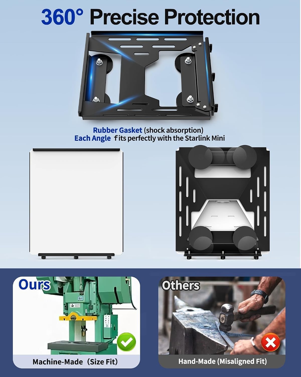 Magnetic Suction Car Mount Kit for Starlink Mini - Tool-Free Vehicle Mount