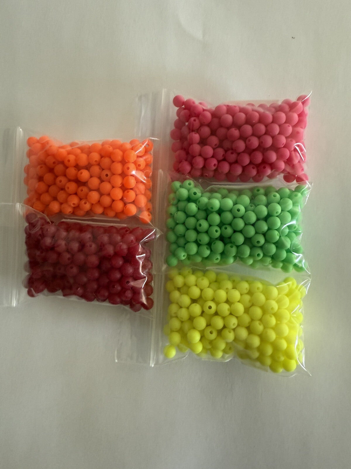 200 Count 6mm Round Pearl Beads for Fishing Spinners - Multiple Colors
