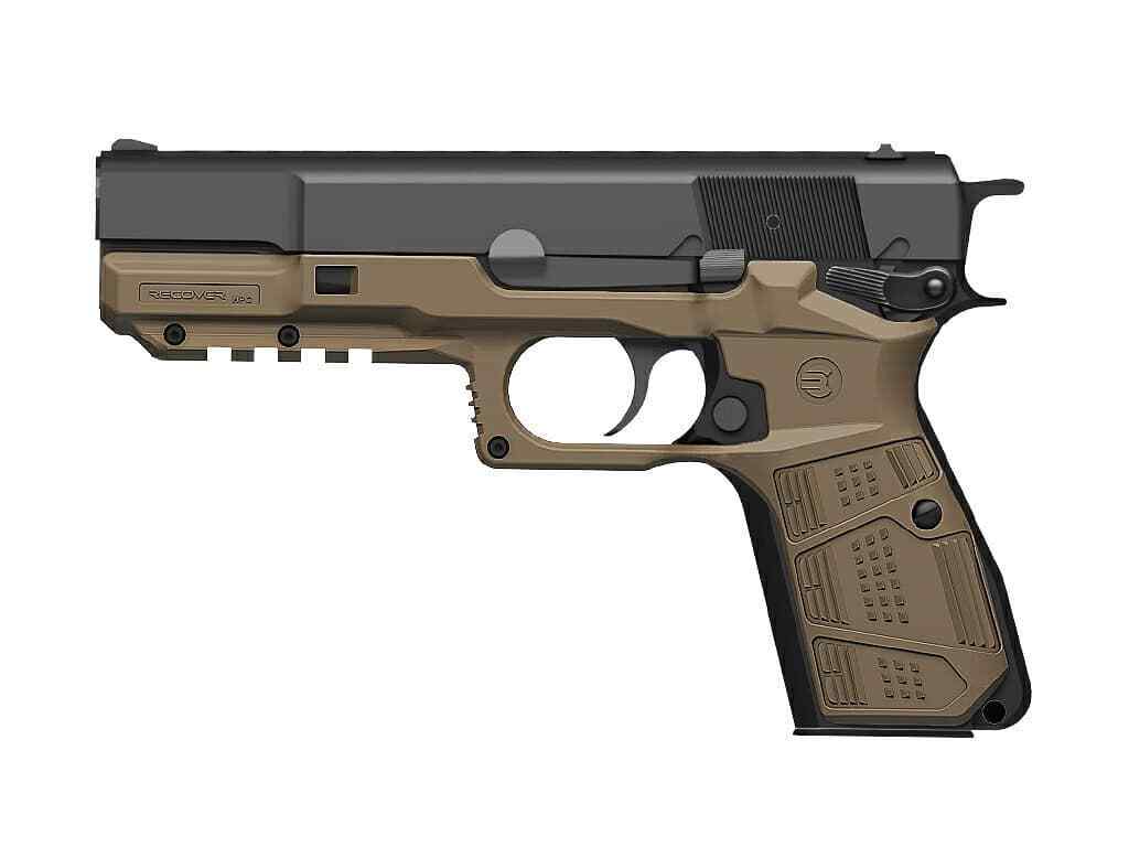 Recover Tactical HPC Grip and Rail System for Browning FN Hi Power - Lightweight, Easy Install, MIL-STD Rail