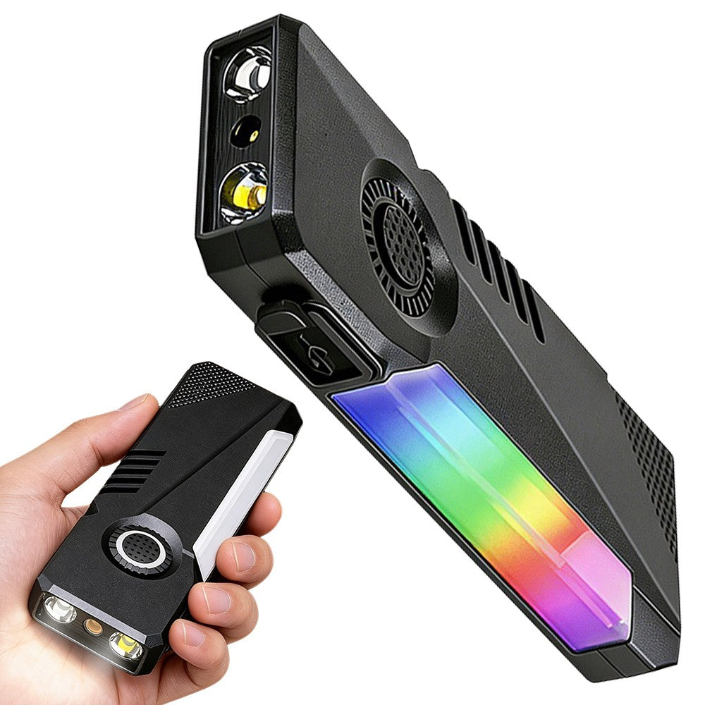 Rechargeable Tactical LED Flashlight with Floodlight & Strobe Modes