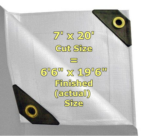 Heavy Duty White Tarp Canopy Cover UV Weather Resistant Poly 12 Mil