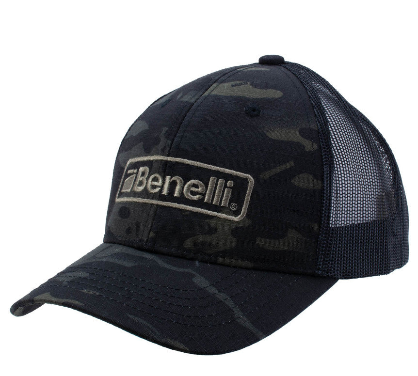 Benelli Logo Embroidered Snapback Hat Mesh Back Adjustable Cap - OSFA