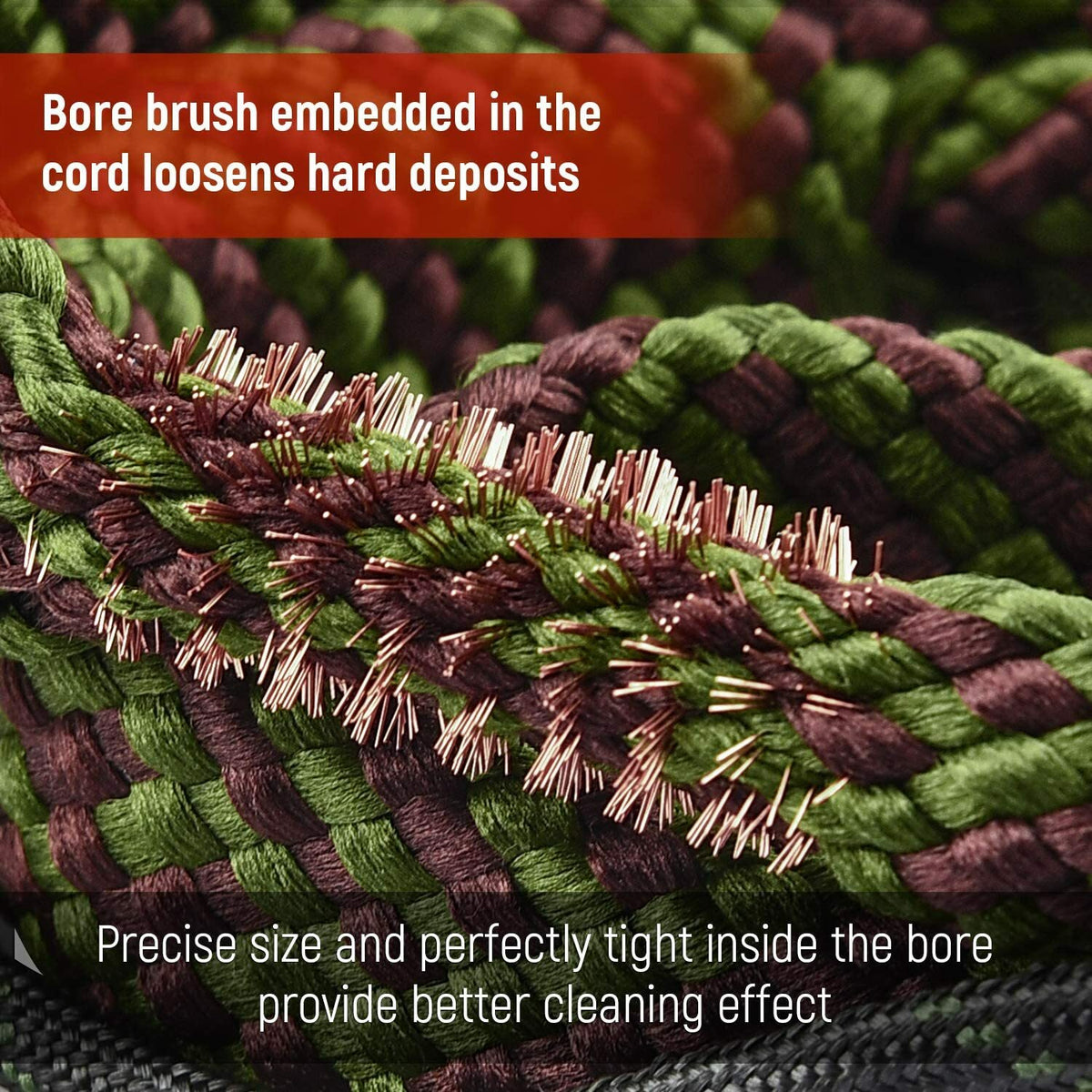 Bore Rope Gun Barrel Cleaner for .44 & .45 Caliber Rifles and Pistols