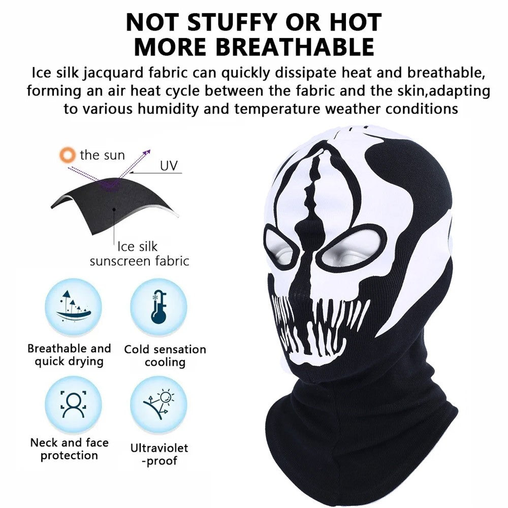 Full Face Mask Scary Cosplay Skull Balaclava for Cycling Skiing Men Women