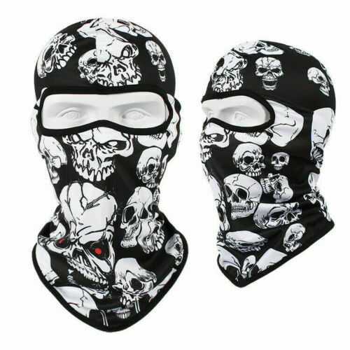 Unisex Skull Ski Mask Balaclava Ghost Bandana Full Face Mask for Outdoor Activities