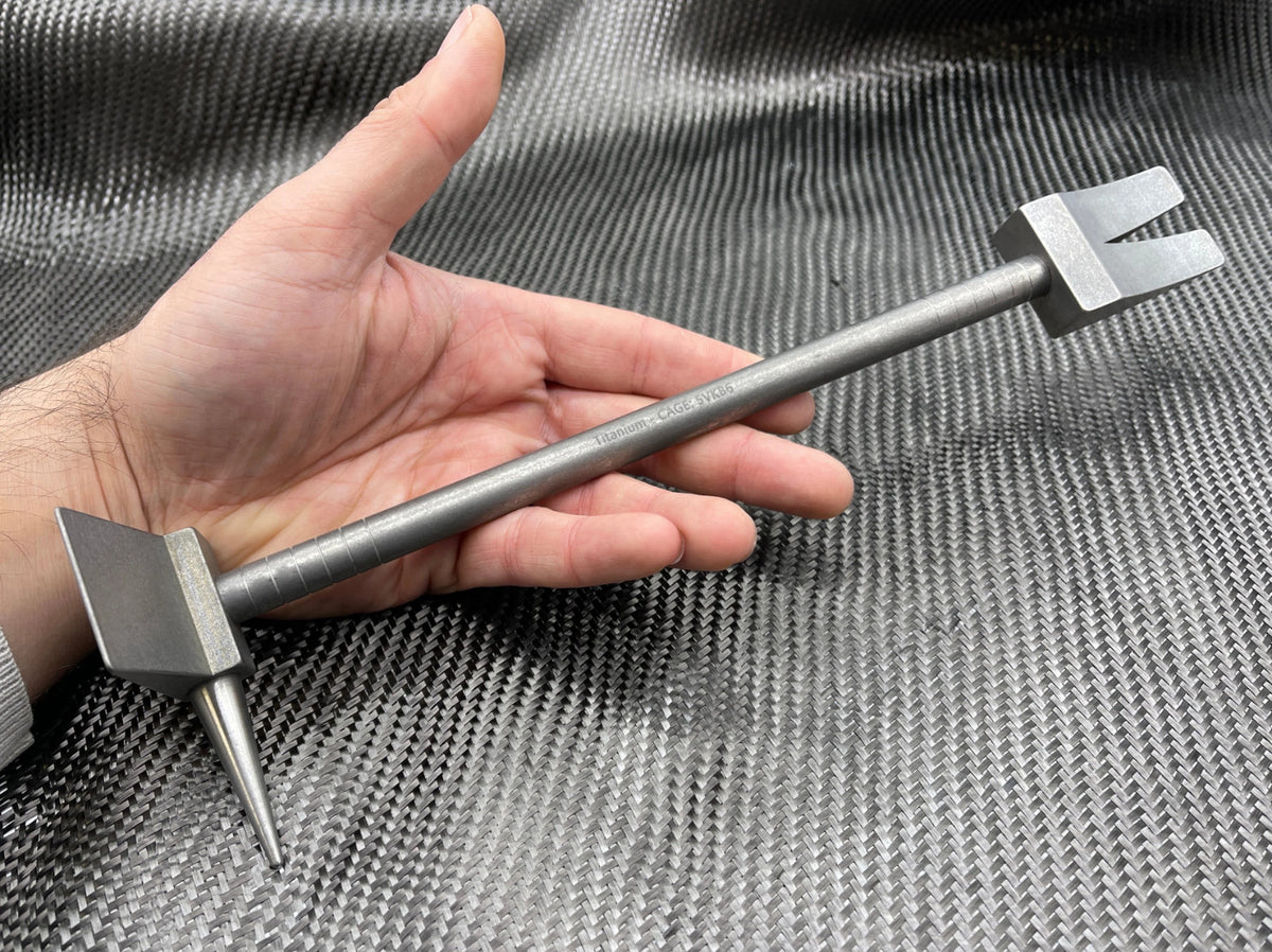 Titanium Door and Window Latch Tool - Heavy Duty Nail Puller & Pry Bar