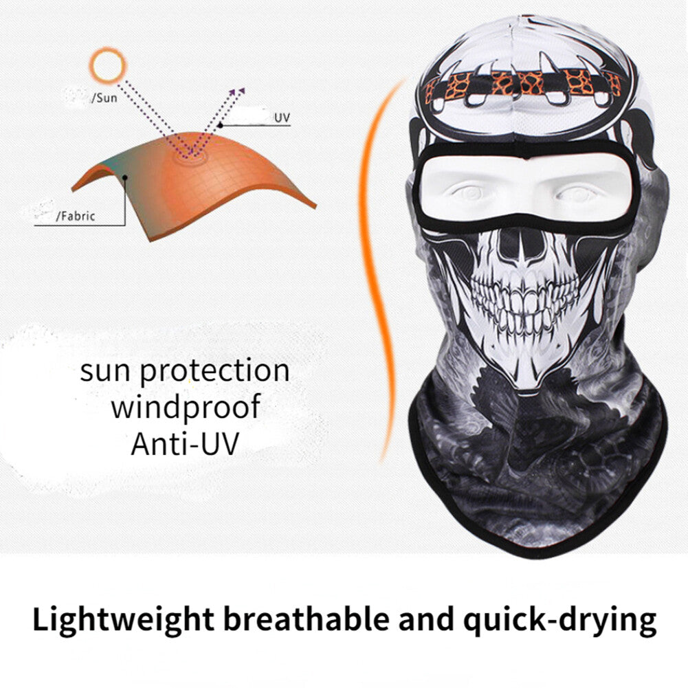 Full Face Mask Balaclava Ghost Skull Windproof Cycling & Tactical Hood