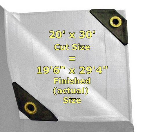 Heavy Duty White Tarp Canopy Cover UV Weather Resistant Poly 12 Mil