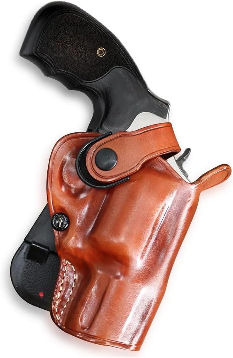 Concealed Carry Leather Holster with Retention Strap for Taurus RT 605 357 Magnum 2 Inch