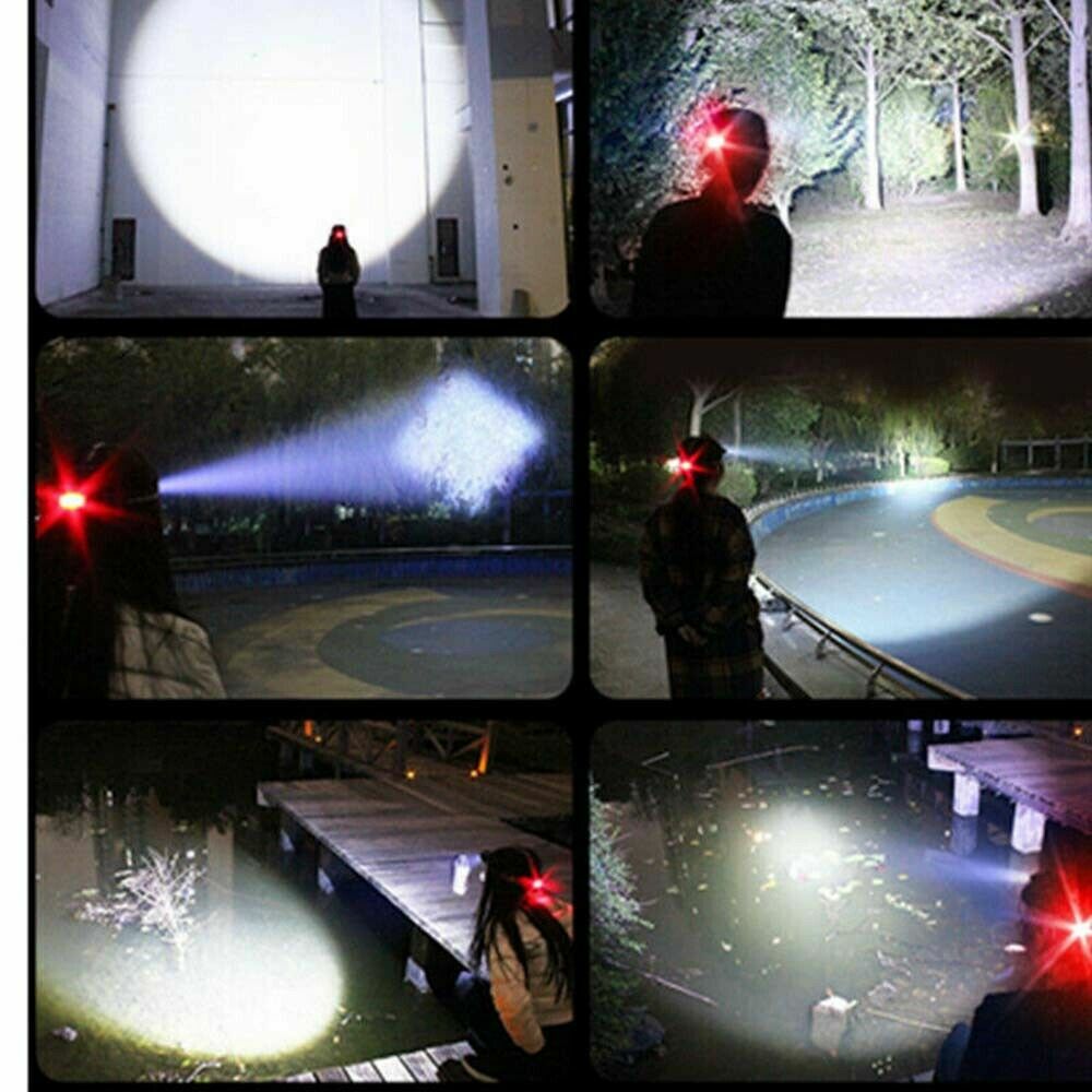 Rechargeable LED Headlamp with Zoom Focus and 2 Chargers - Tactical Headlight
