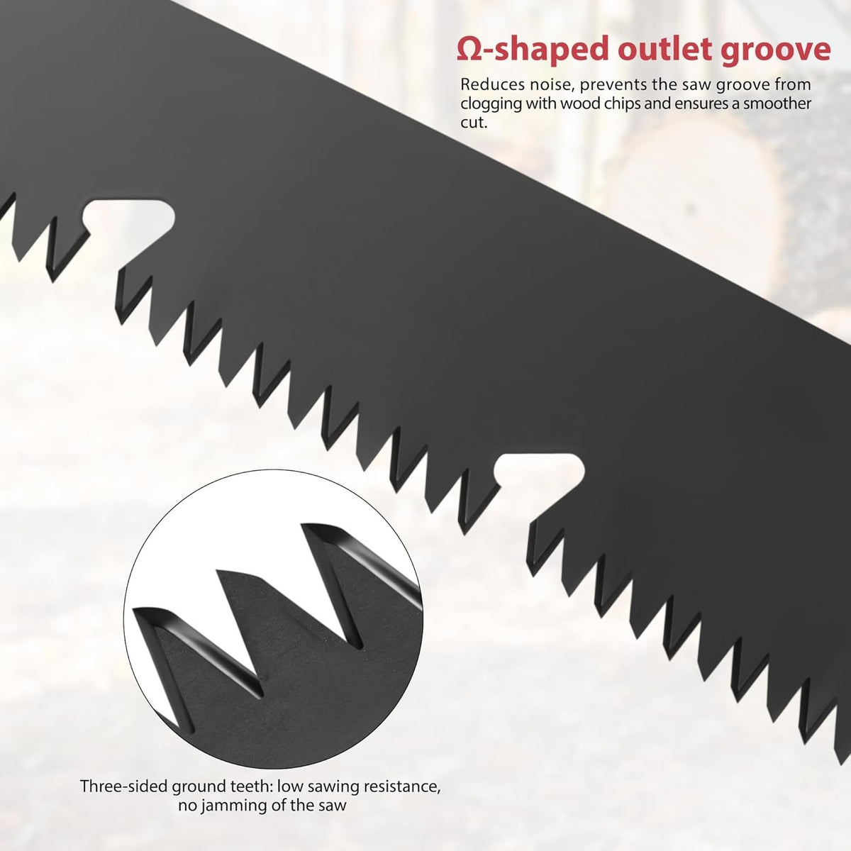10-Inch Folding Camping Saw with High-Carbon Steel Blade and Teflon Coating