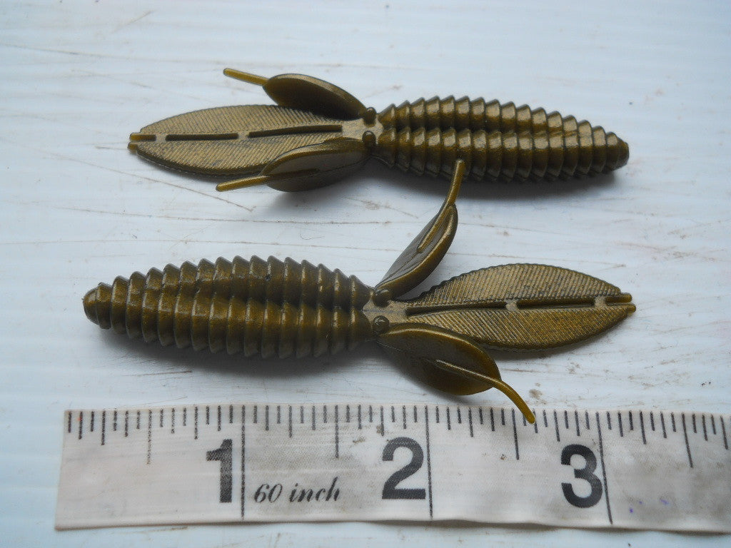 Soft Plastic Bass Fishing Baits - 50 3.5" Beaver Bug Lures in Multiple Colors