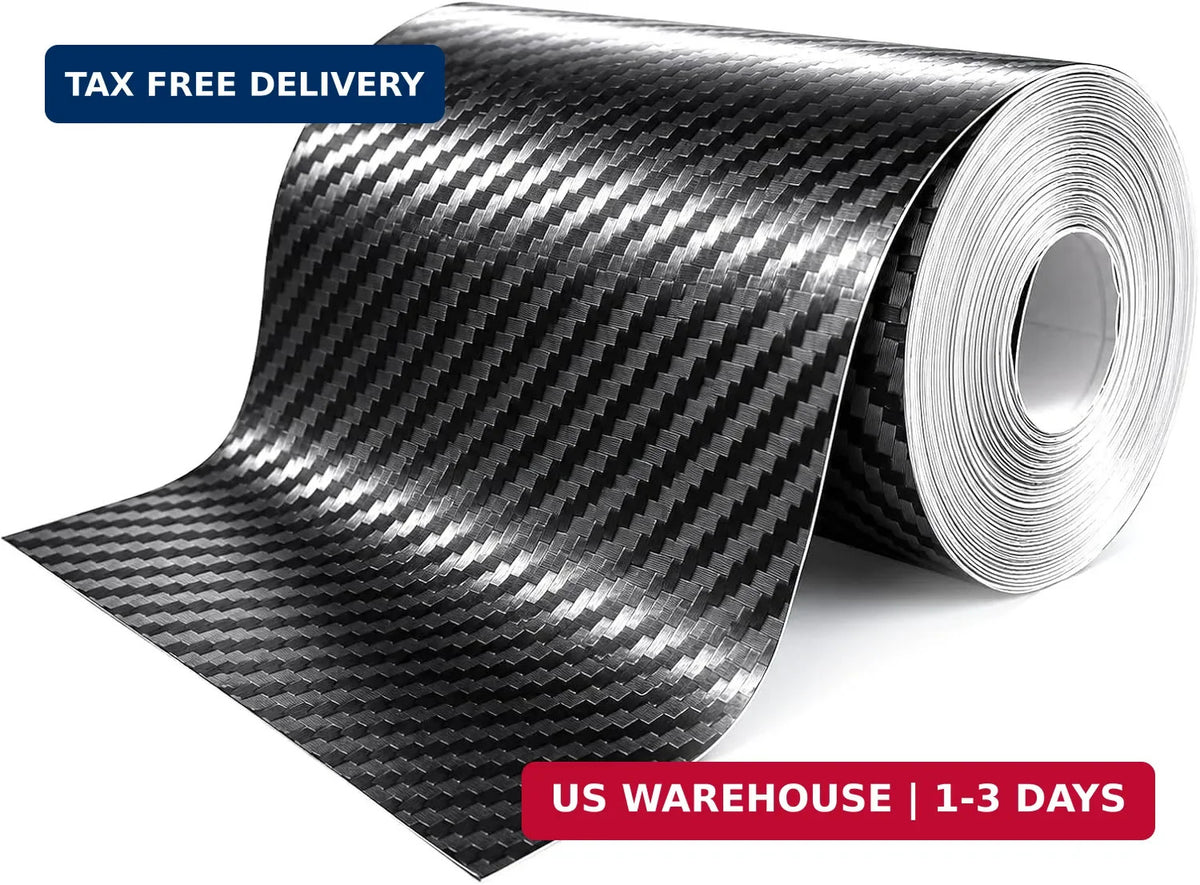 30FT Carbon Fiber Car Wrap Tape - Vehicle Body Scratch Cover & Decoration