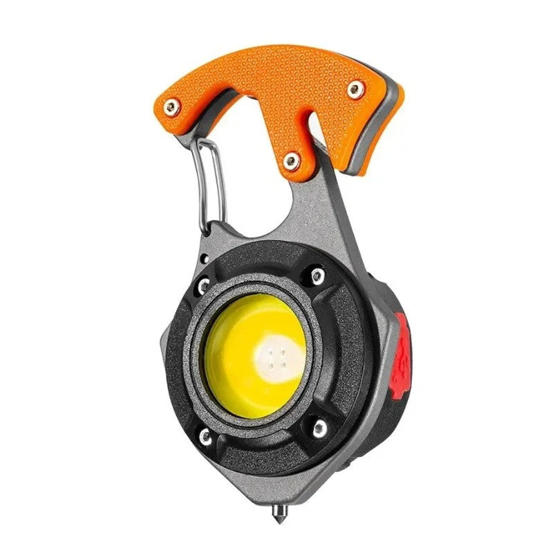 Rechargeable 500LM COB Keychain Flashlight Multi-Tool with Magnet & Emergency Functions