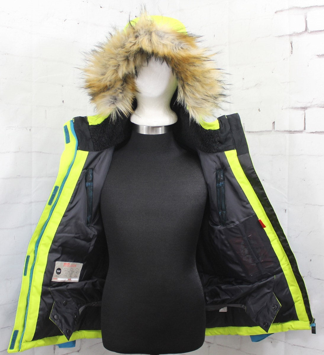 Girl's Youth Snow Jacket with Insulation and Waterproof Features - Small, Dark Lagoon/Mountain Sunset