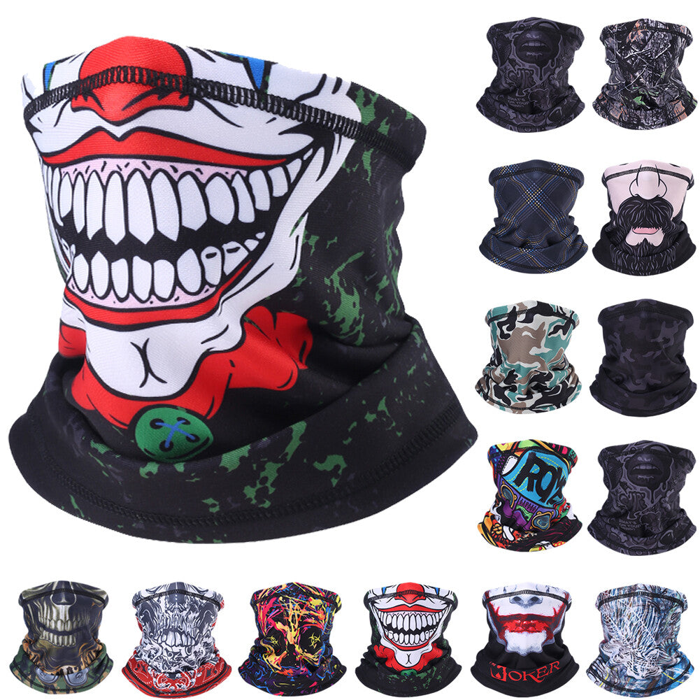 3D Print Fleece Neck Warmer Gaiter Winter Face Mask Scarf for Outdoor Sports