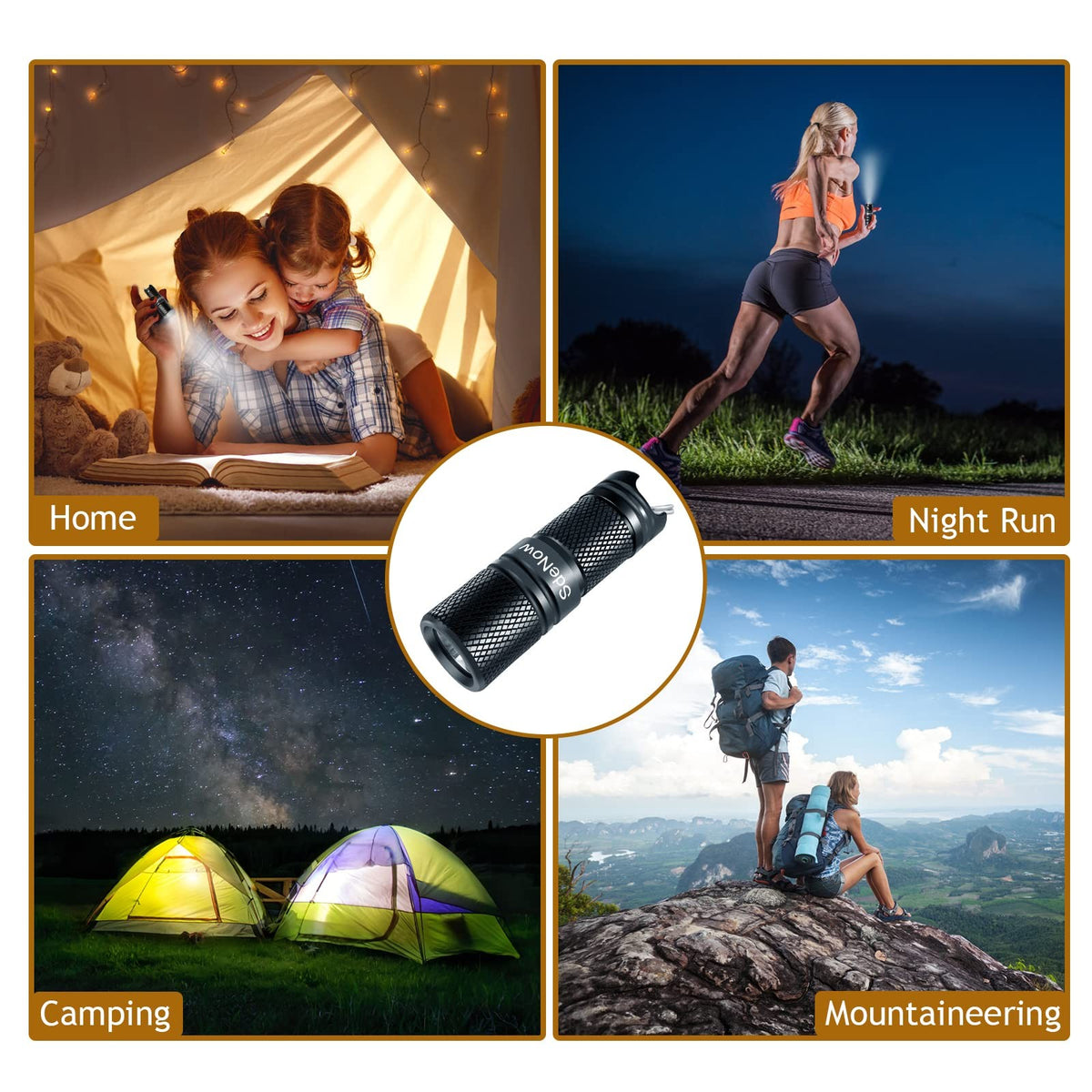 Mini Rechargeable LED Keychain Flashlight with Micro USB, Waterproof & Shockproof