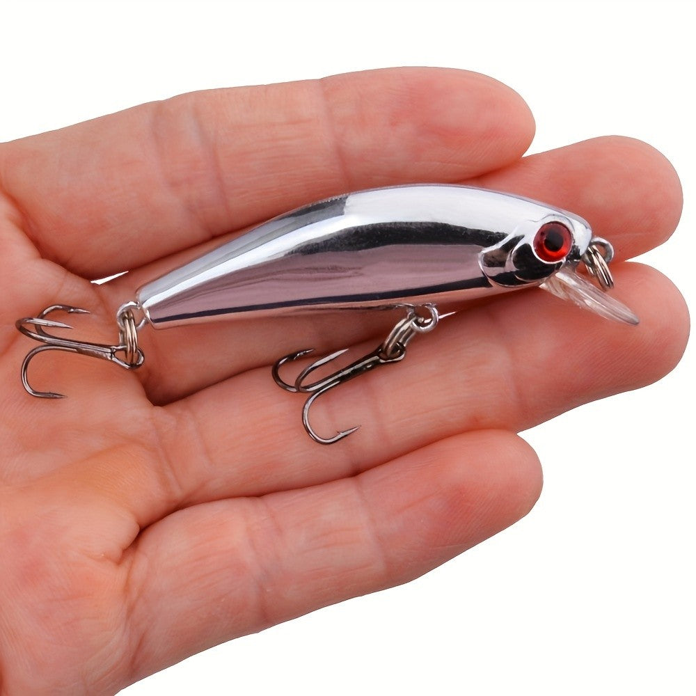 10pcs Silvery Mini Fishing Lures Kit for Freshwater and Saltwater Fishing