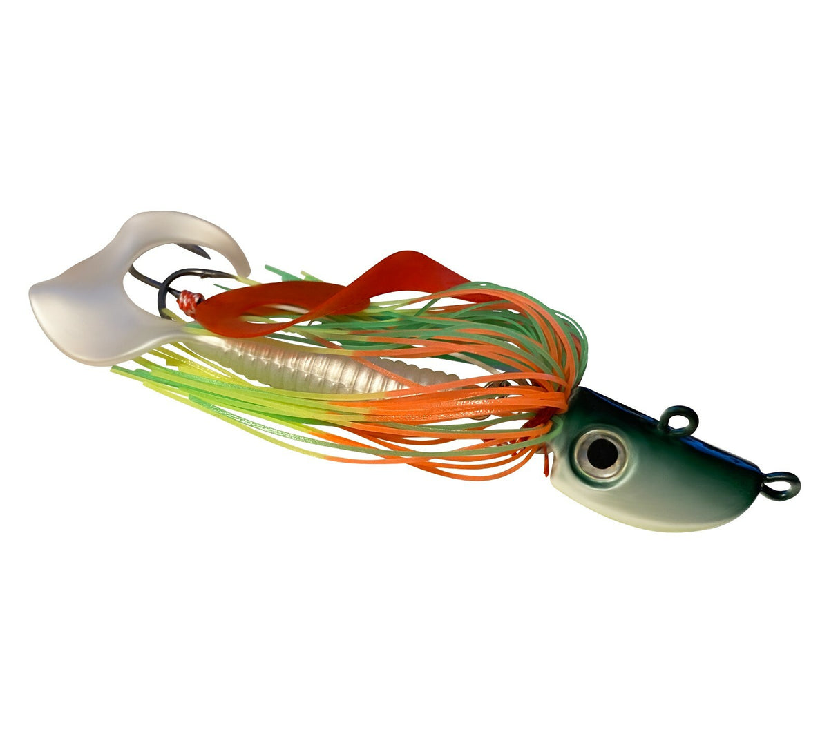 Saltwater Bass Jig - 3/4 Oz Bearded Bucktail Silicone Tails for Fishing
