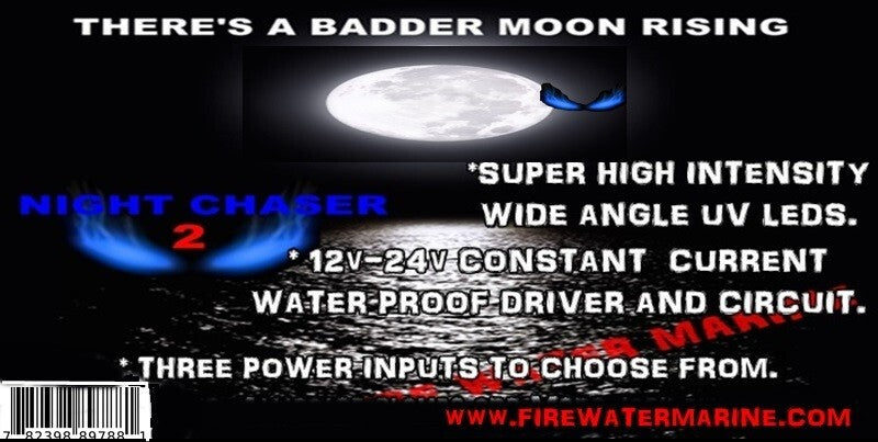 High-Power 9W UV Black Light for Boats Fishing UV Ultraviolet LED Lamp 12V-24V