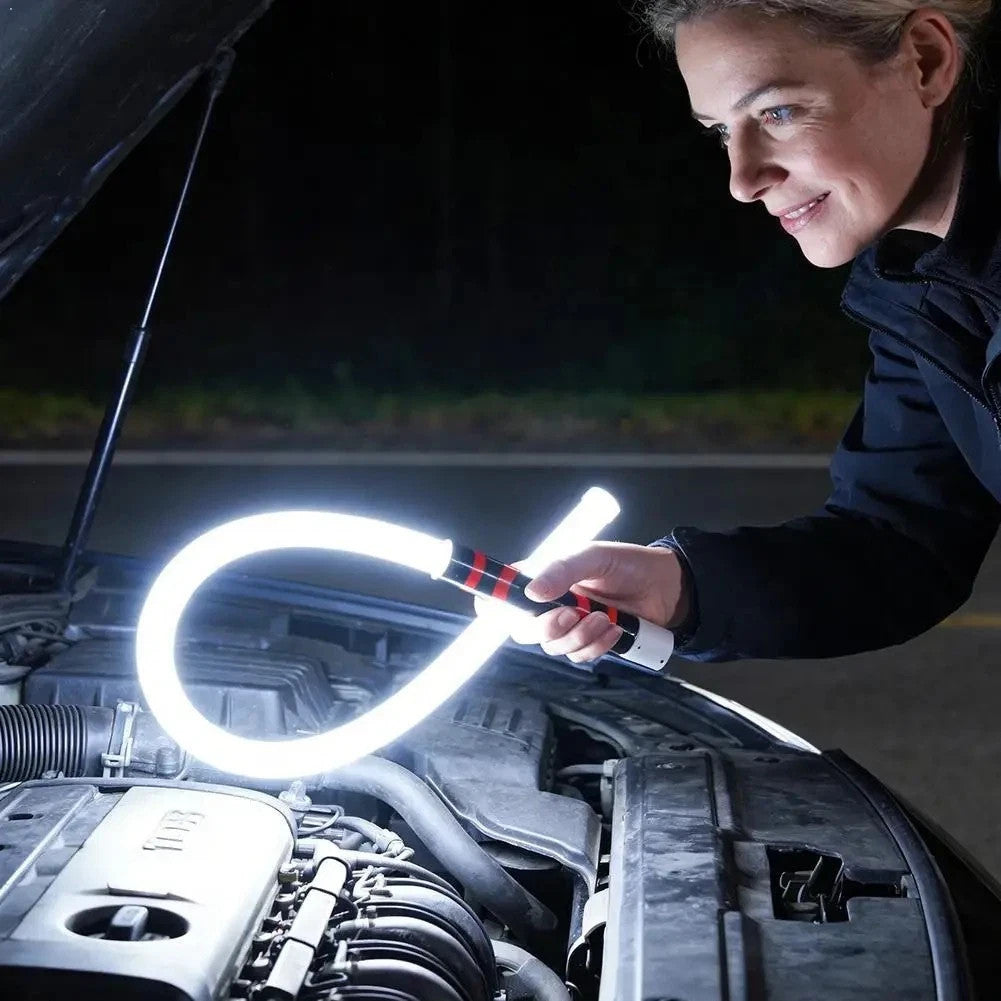75cm Flexible LED Work Light with 3 Brightness Modes - Rechargeable & Waterproof