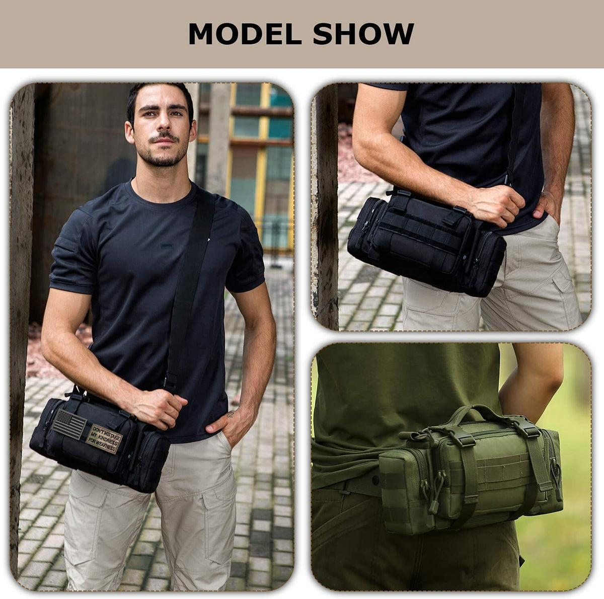 Military Tactical Waist Bag Outdoor Camping Fishing Pouch with Multiple Compartments