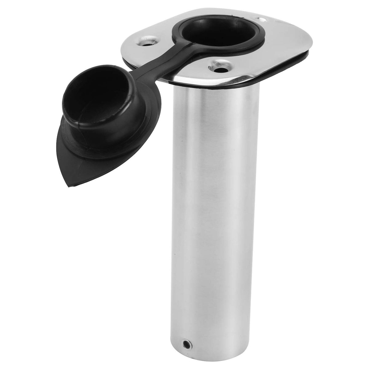 4Pcs Stainless Steel Fishing Rod Holders 90 Degree Flush Mount with Rubber Caps